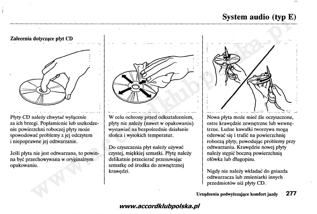 Honda Accord VII 7 instrukcja obslugi / page 281