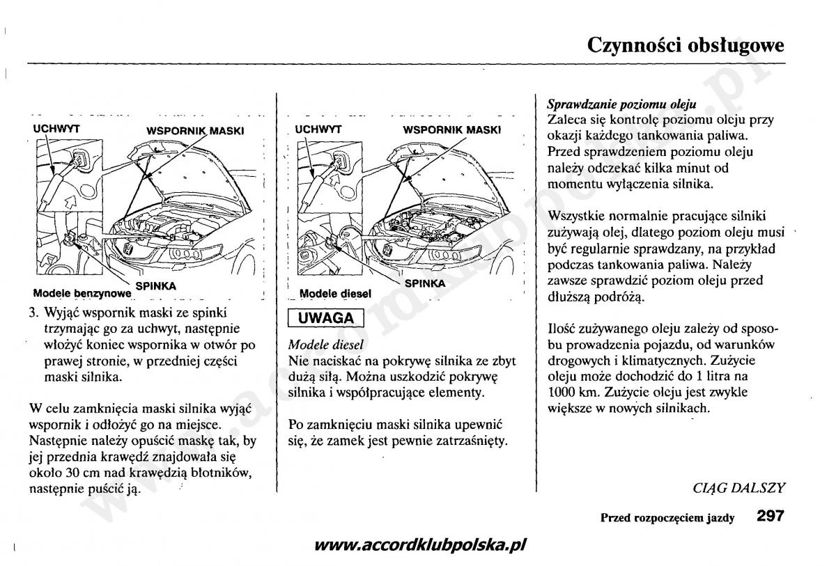 Honda Accord VII 7 instrukcja obslugi / page 301