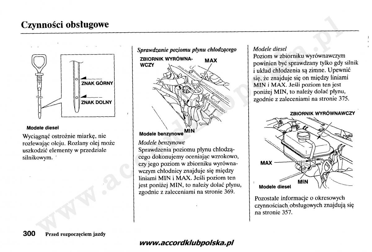 Honda Accord VII 7 instrukcja obslugi / page 304