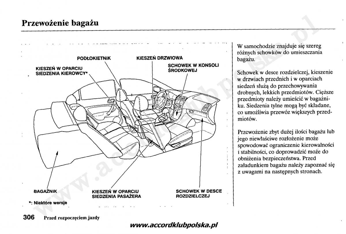 Honda Accord VII 7 instrukcja obslugi / page 310