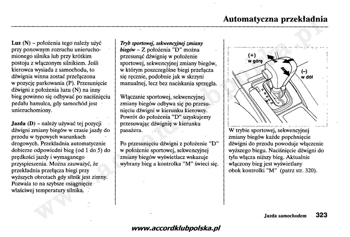 Honda Accord VII 7 instrukcja obslugi / page 327