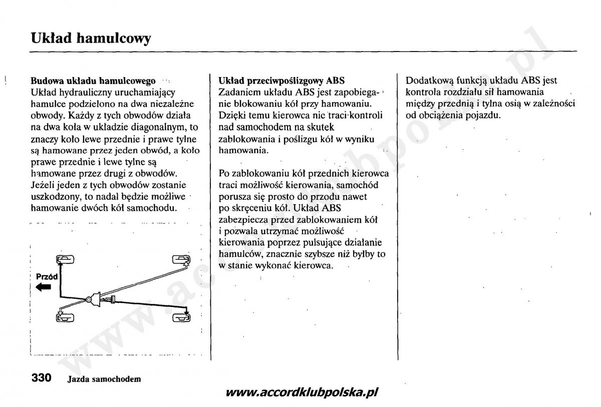 Honda Accord VII 7 instrukcja obslugi / page 334