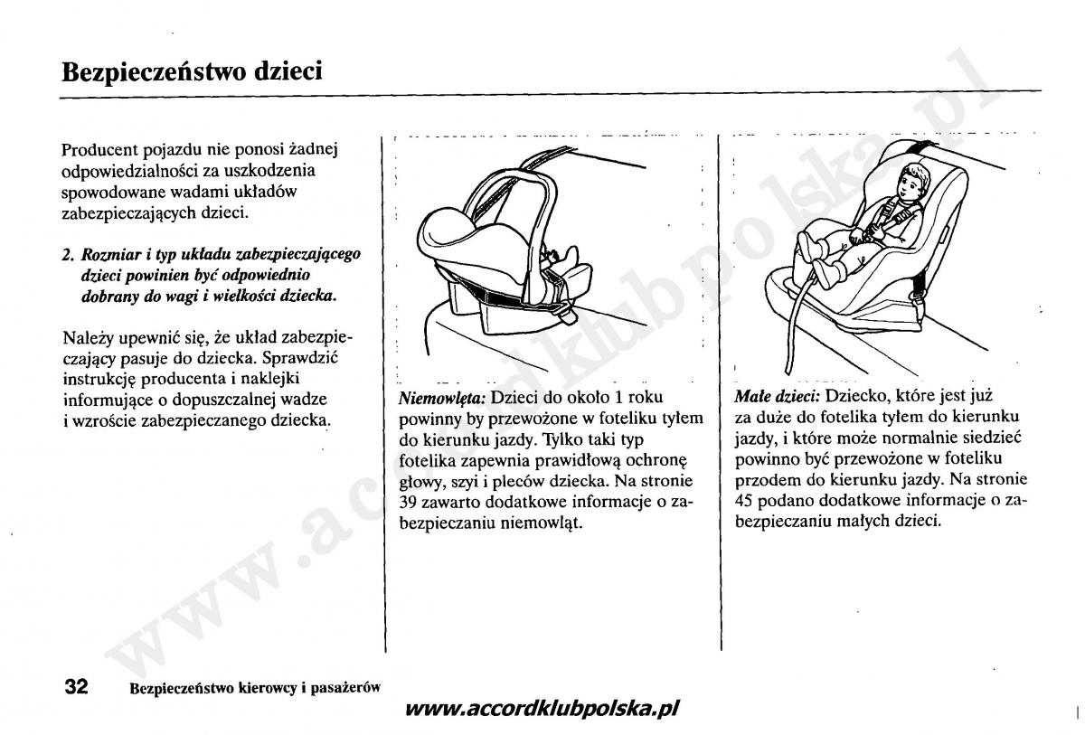 Honda Accord VII 7 instrukcja obslugi / page 36