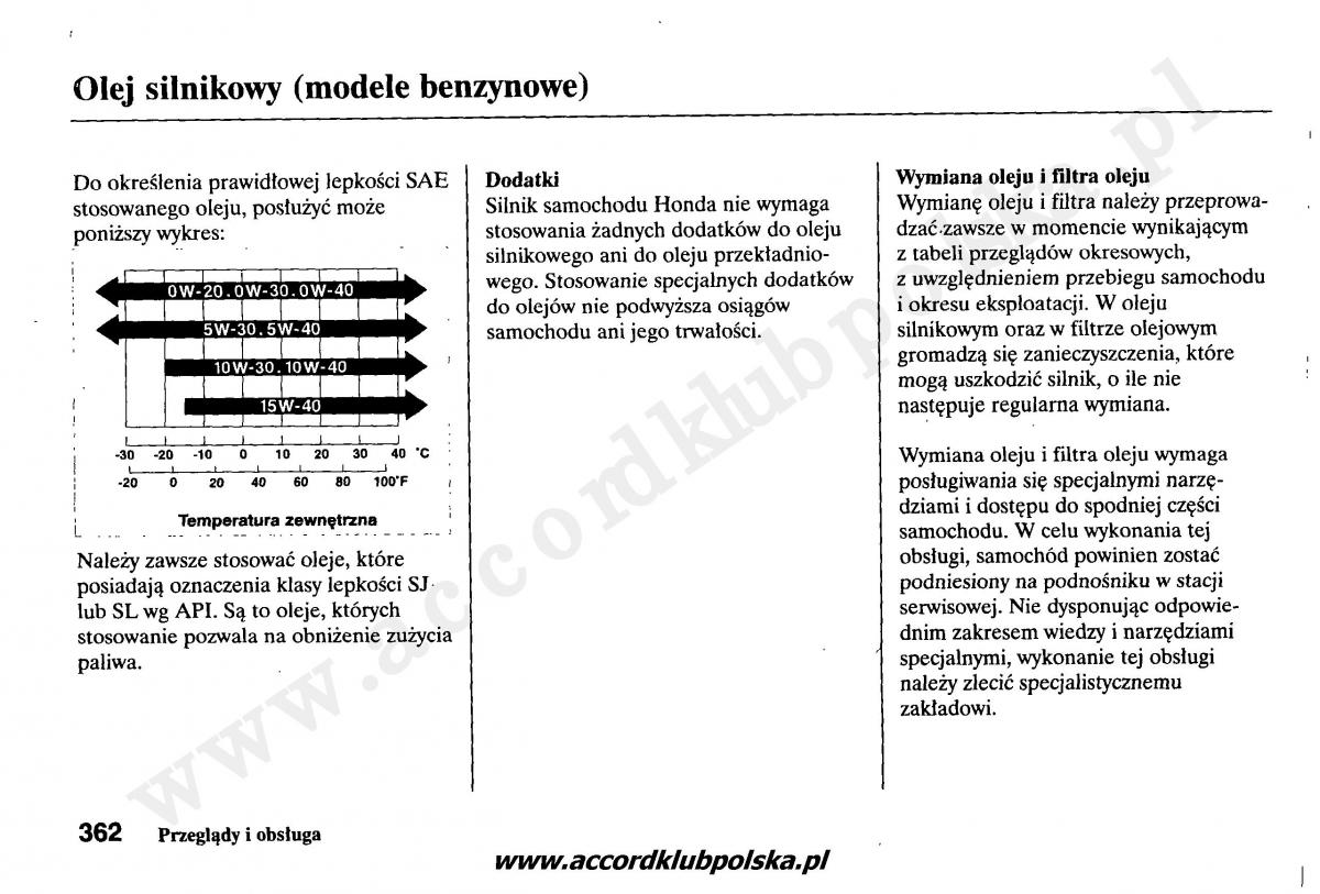 Honda Accord VII 7 instrukcja obslugi / page 366