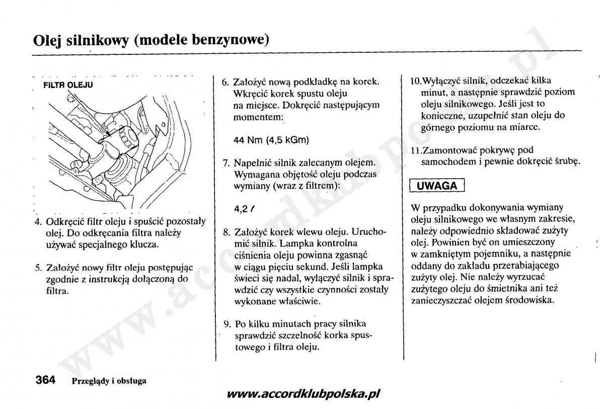 Honda Accord VII 7 instrukcja obslugi / page 368