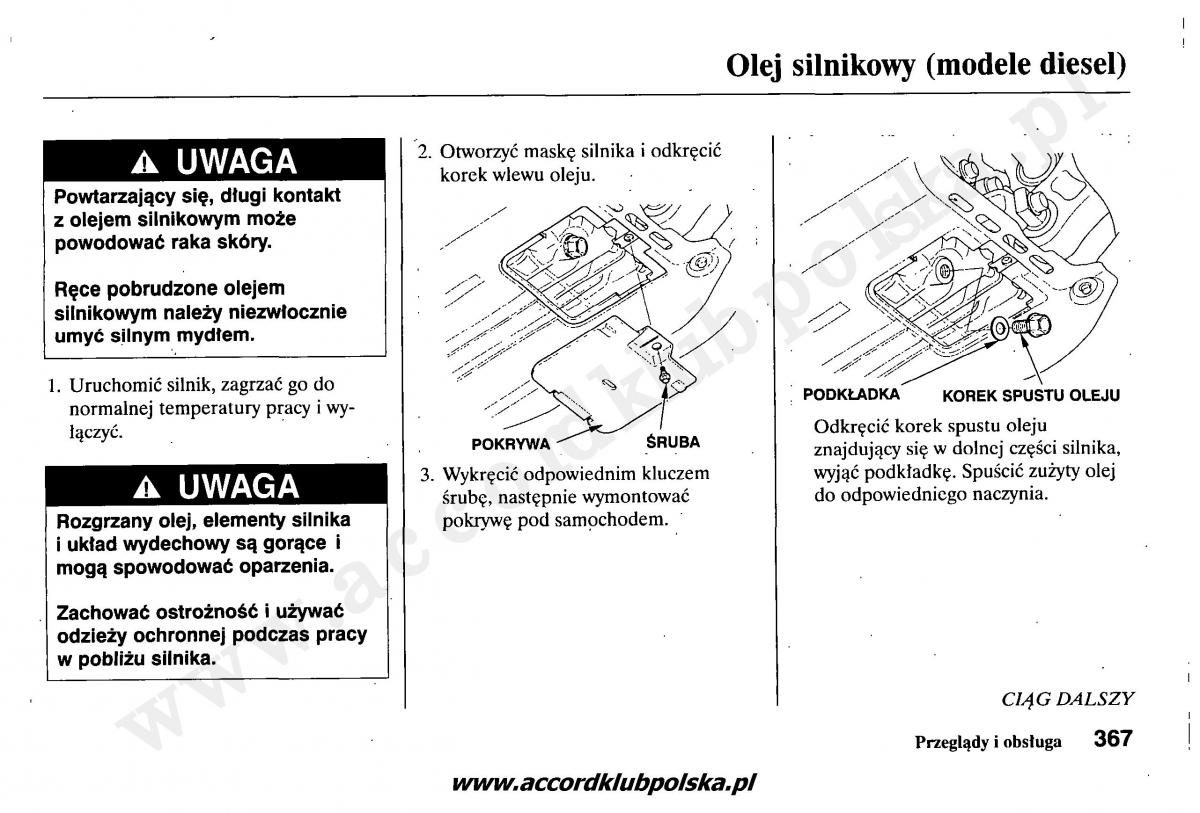 Honda Accord VII 7 instrukcja obslugi / page 371