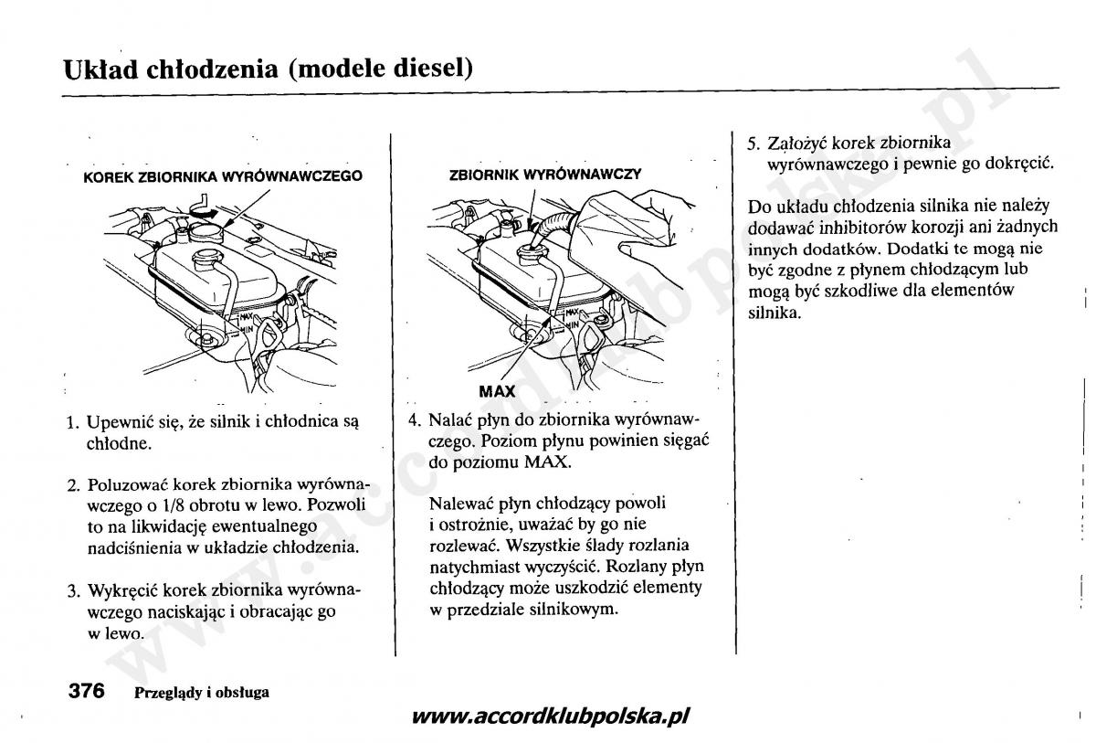 Honda Accord VII 7 instrukcja obslugi / page 380