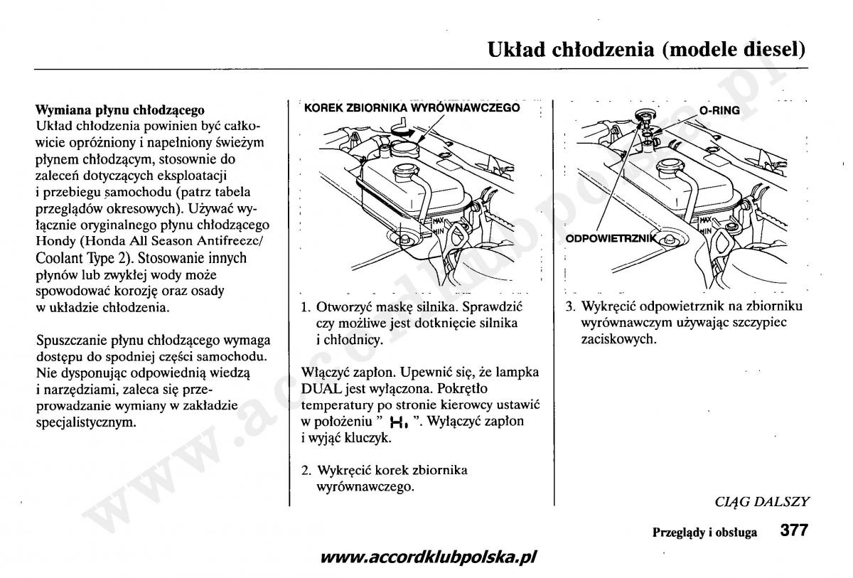 Honda Accord VII 7 instrukcja obslugi / page 381