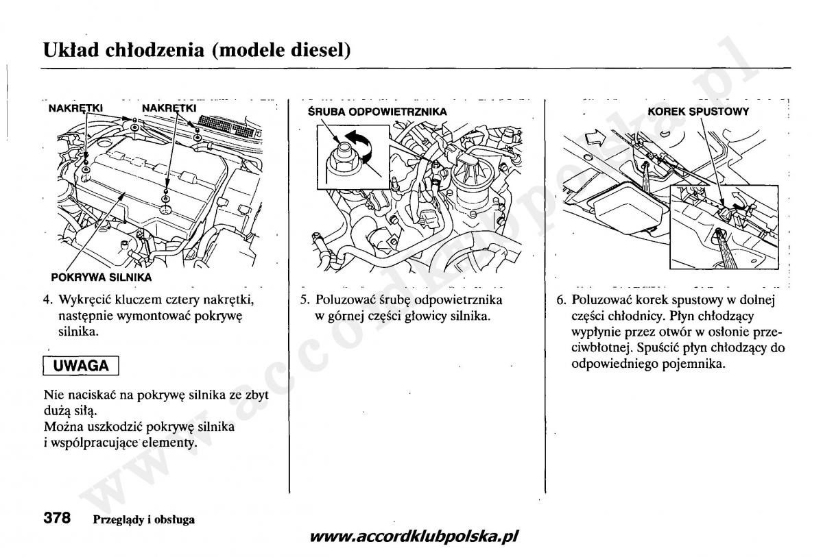 Honda Accord VII 7 instrukcja obslugi / page 382