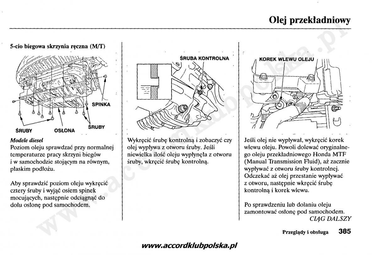 Honda Accord VII 7 instrukcja obslugi / page 389