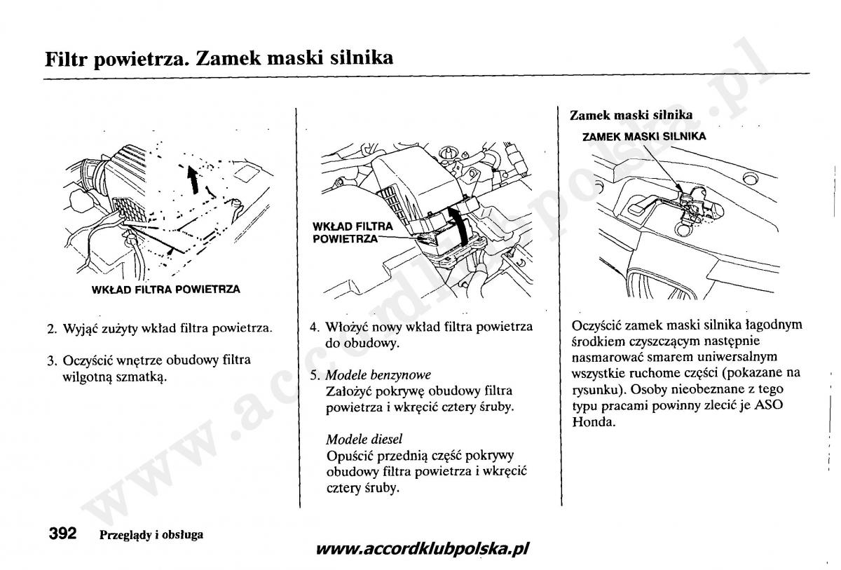 Honda Accord VII 7 instrukcja obslugi / page 396