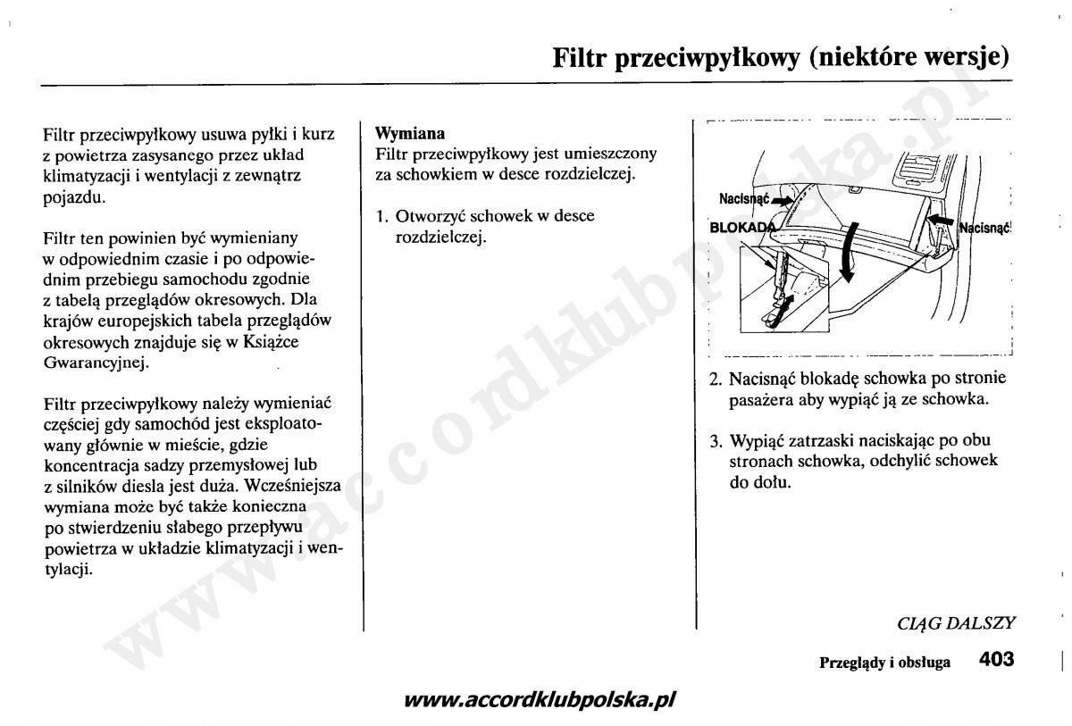 Honda Accord VII 7 instrukcja obslugi / page 407