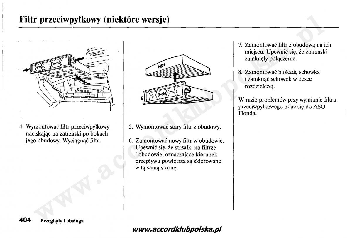 Honda Accord VII 7 instrukcja obslugi / page 408