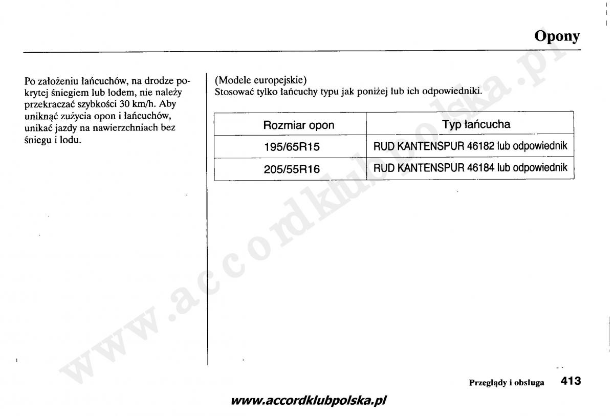 Honda Accord VII 7 instrukcja obslugi / page 417