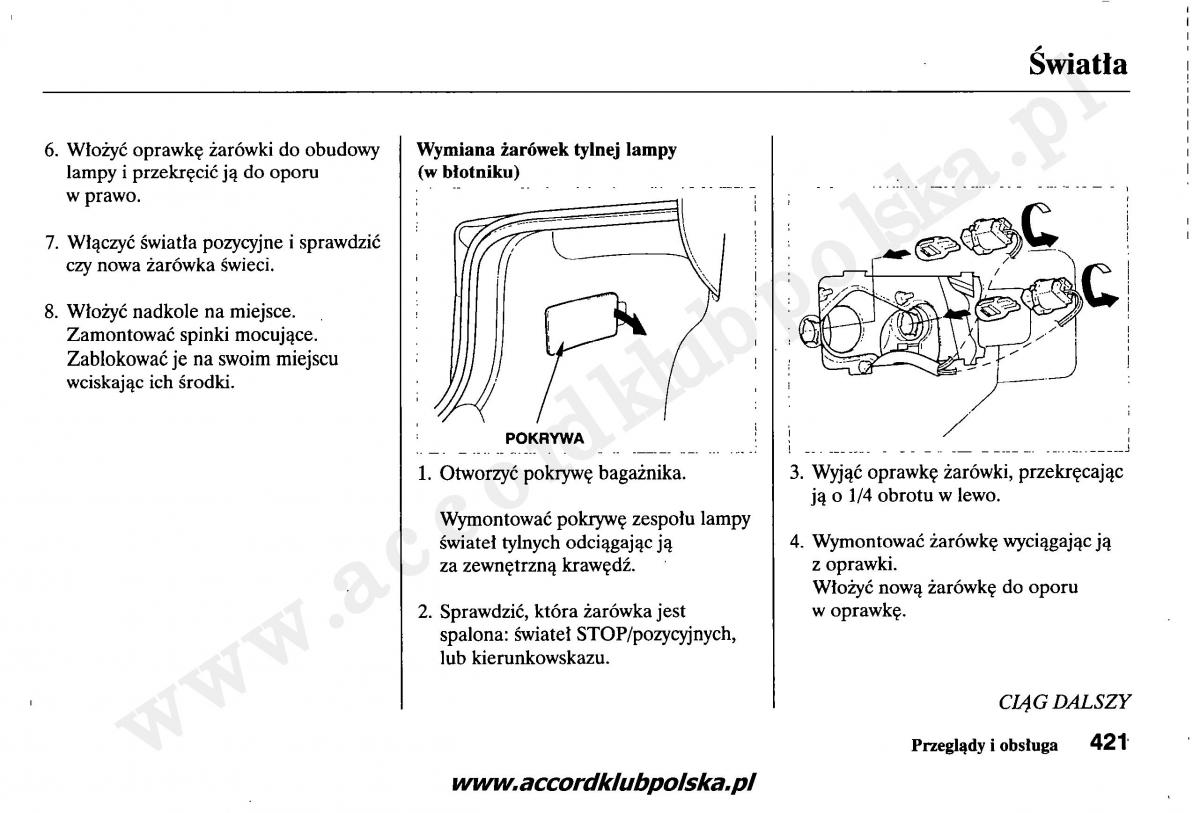 Honda Accord VII 7 instrukcja obslugi / page 425