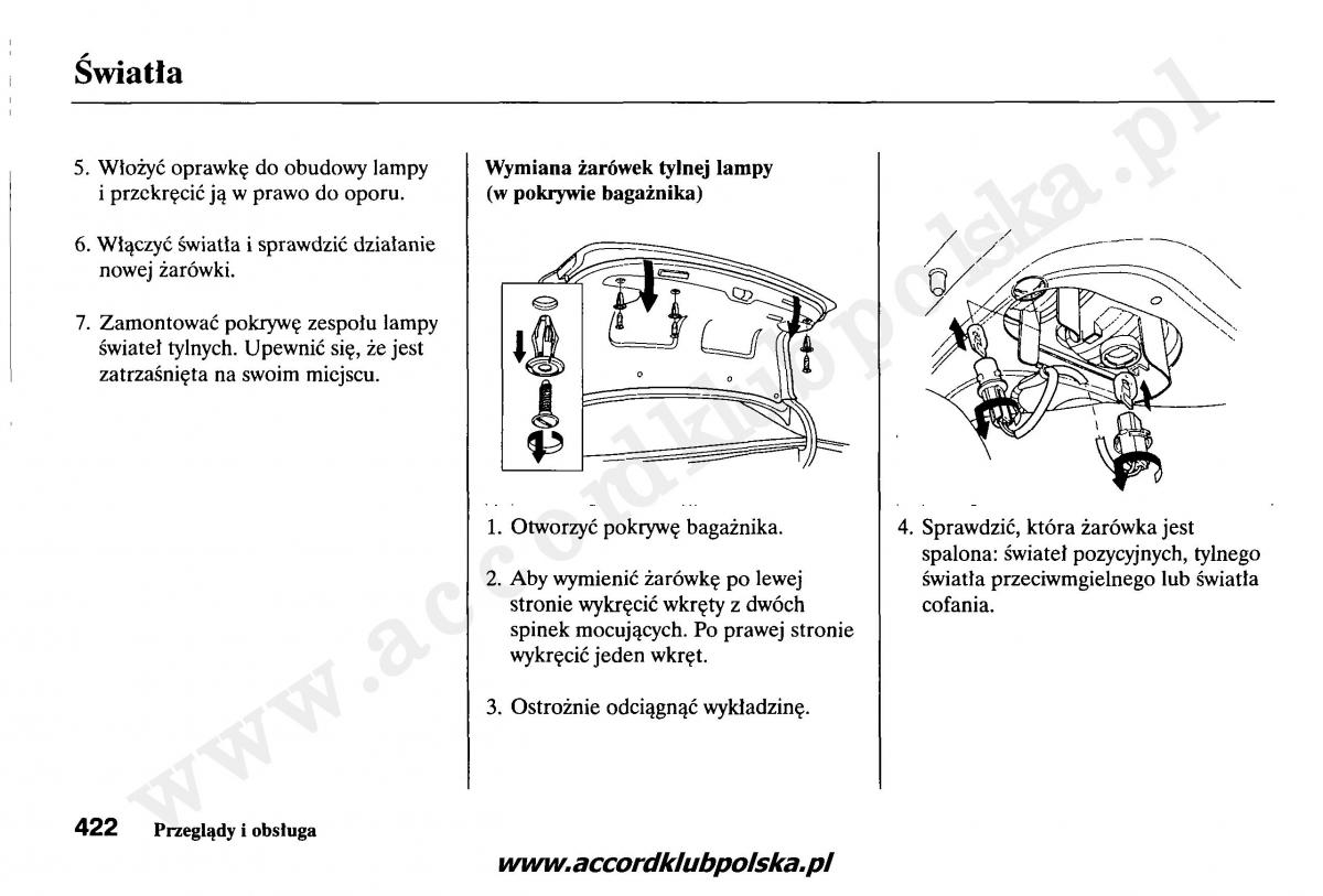 Honda Accord VII 7 instrukcja obslugi / page 426