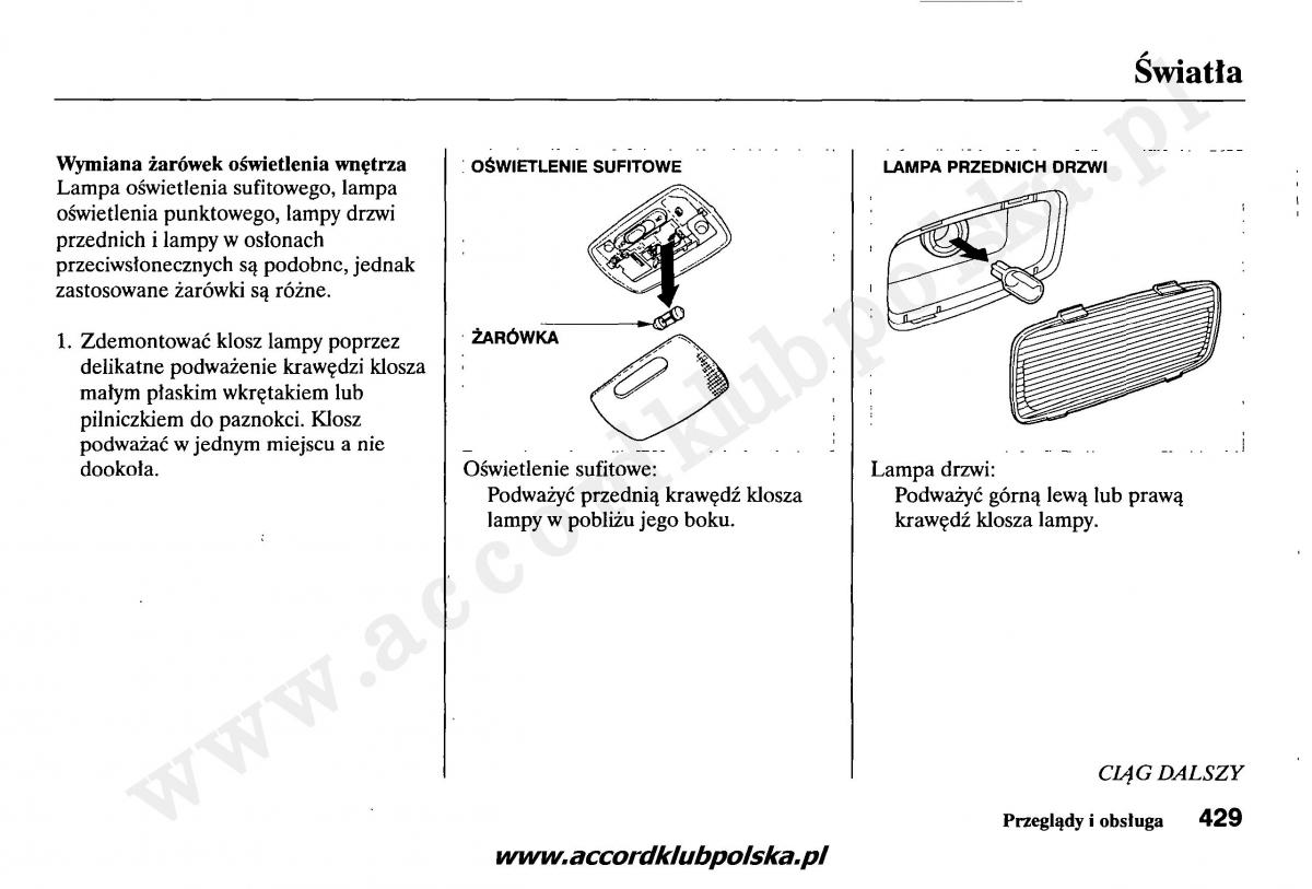 Honda Accord VII 7 instrukcja obslugi / page 433