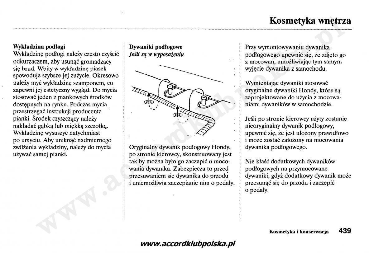 Honda Accord VII 7 instrukcja obslugi / page 443