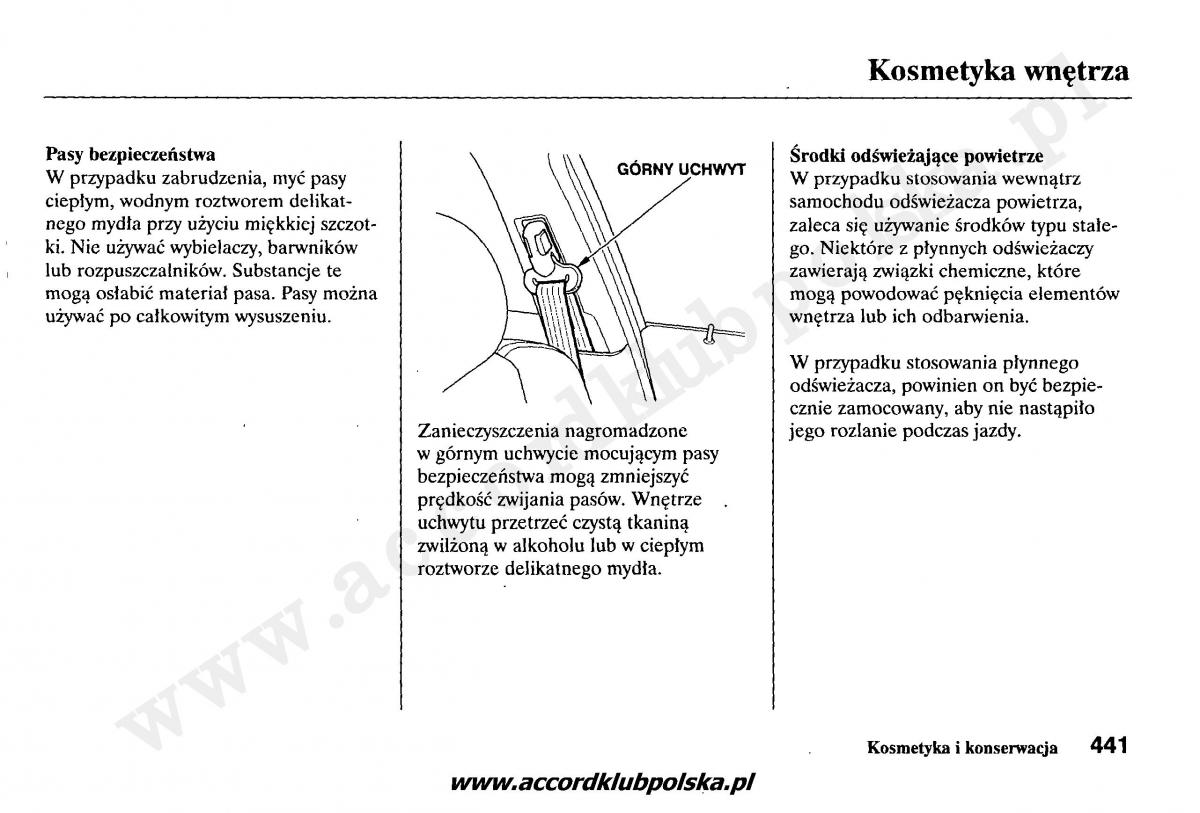 Honda Accord VII 7 instrukcja obslugi / page 445