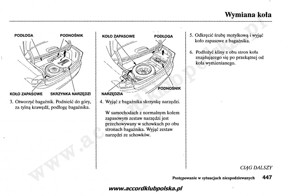 Honda Accord VII 7 instrukcja obslugi / page 451