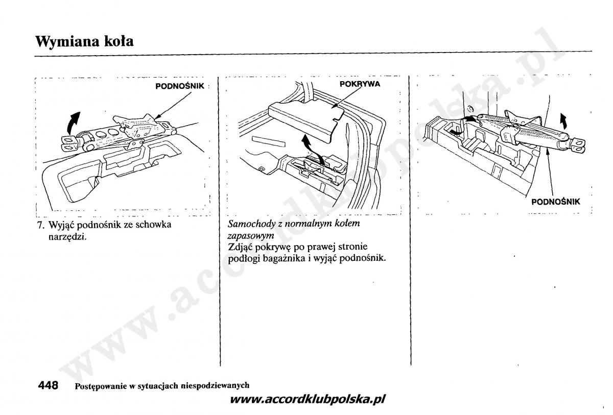 Honda Accord VII 7 instrukcja obslugi / page 452