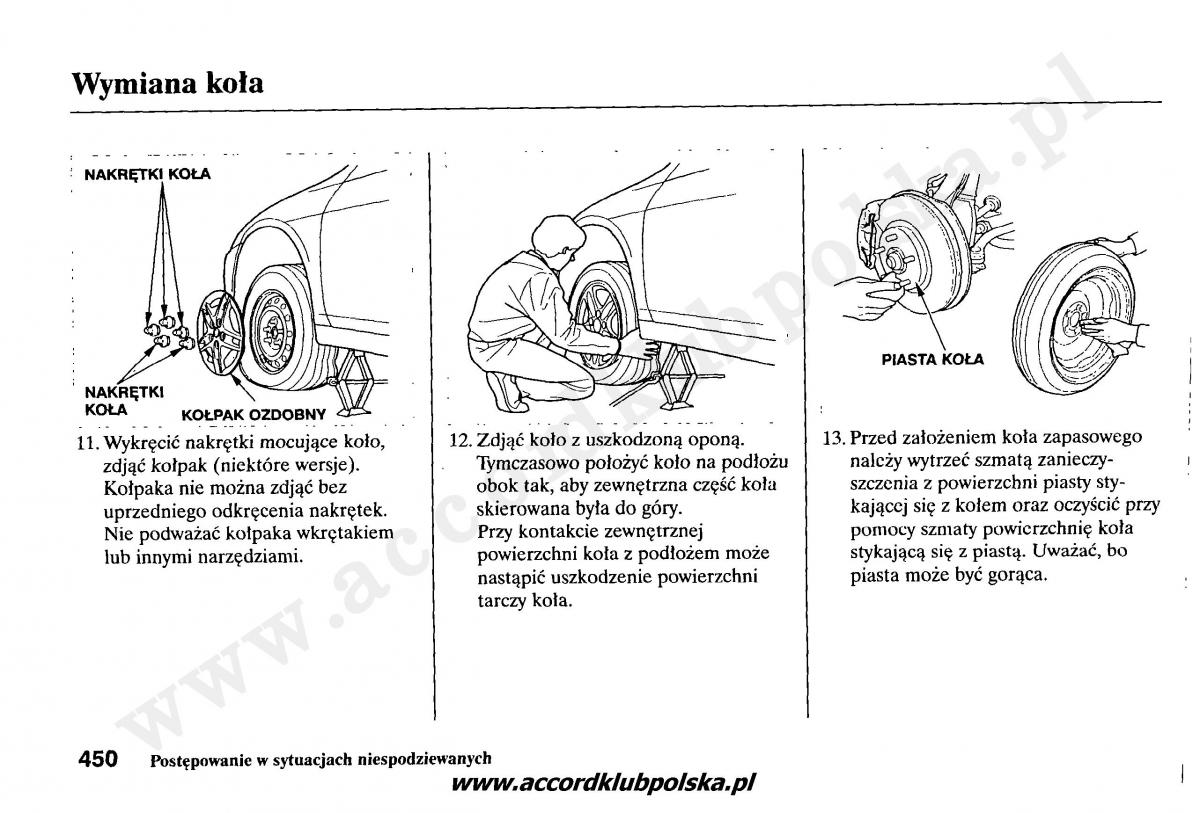 Honda Accord VII 7 instrukcja obslugi / page 454