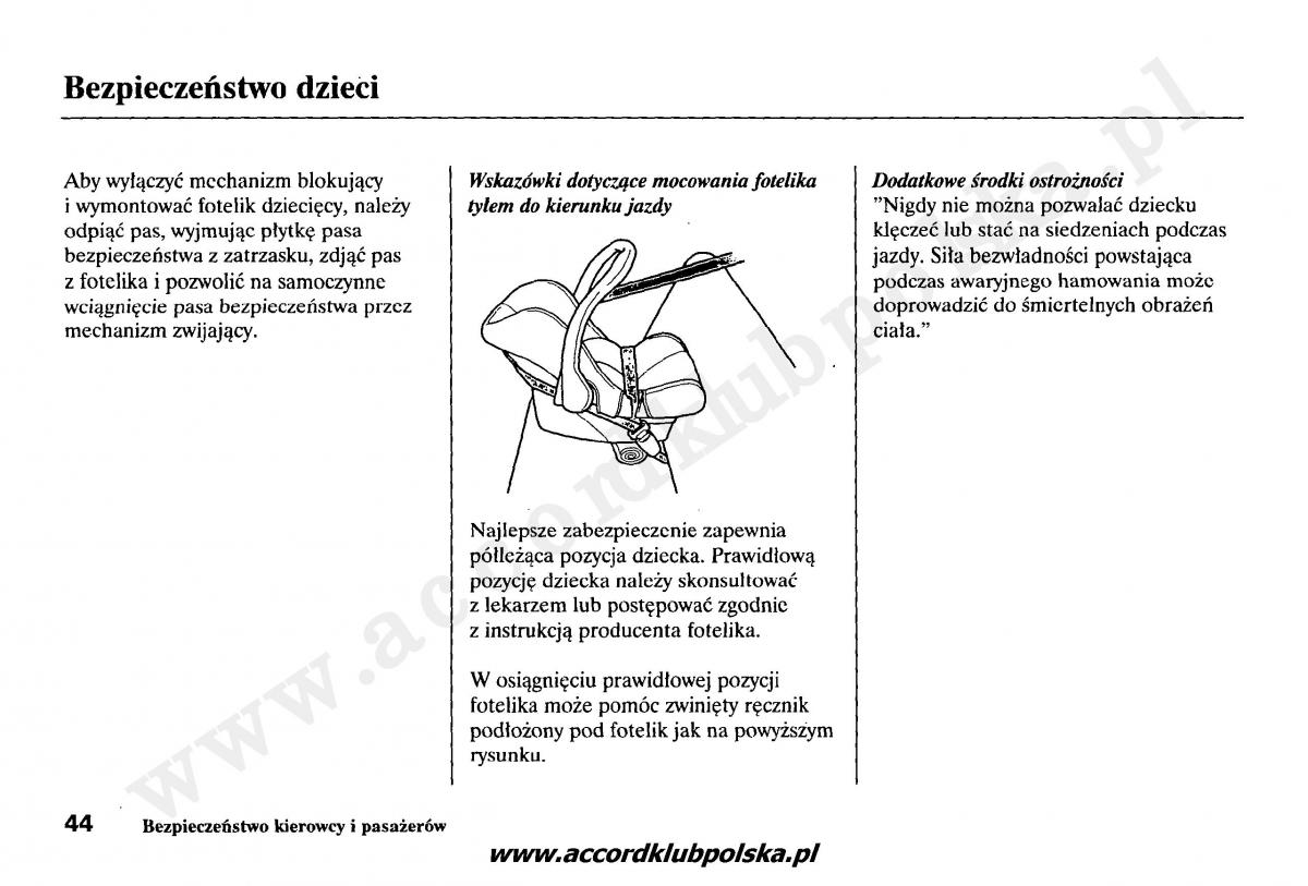 Honda Accord VII 7 instrukcja obslugi / page 48