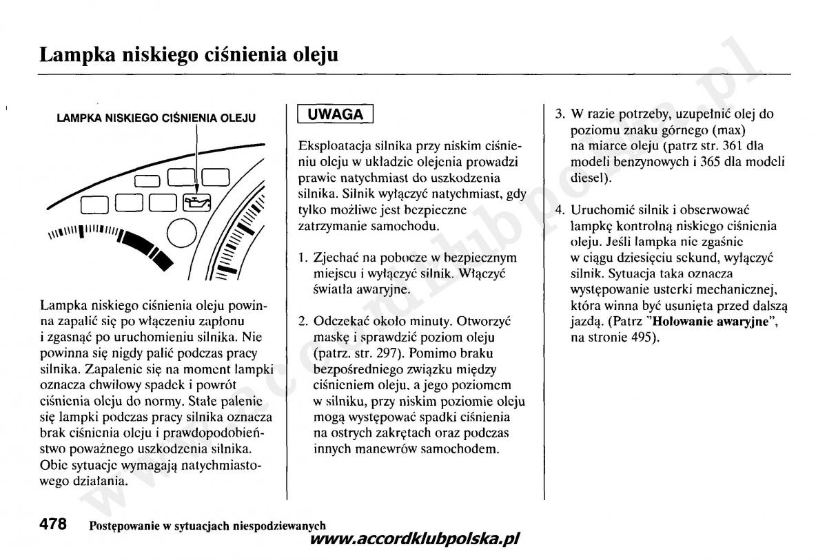 Honda Accord VII 7 instrukcja obslugi / page 482