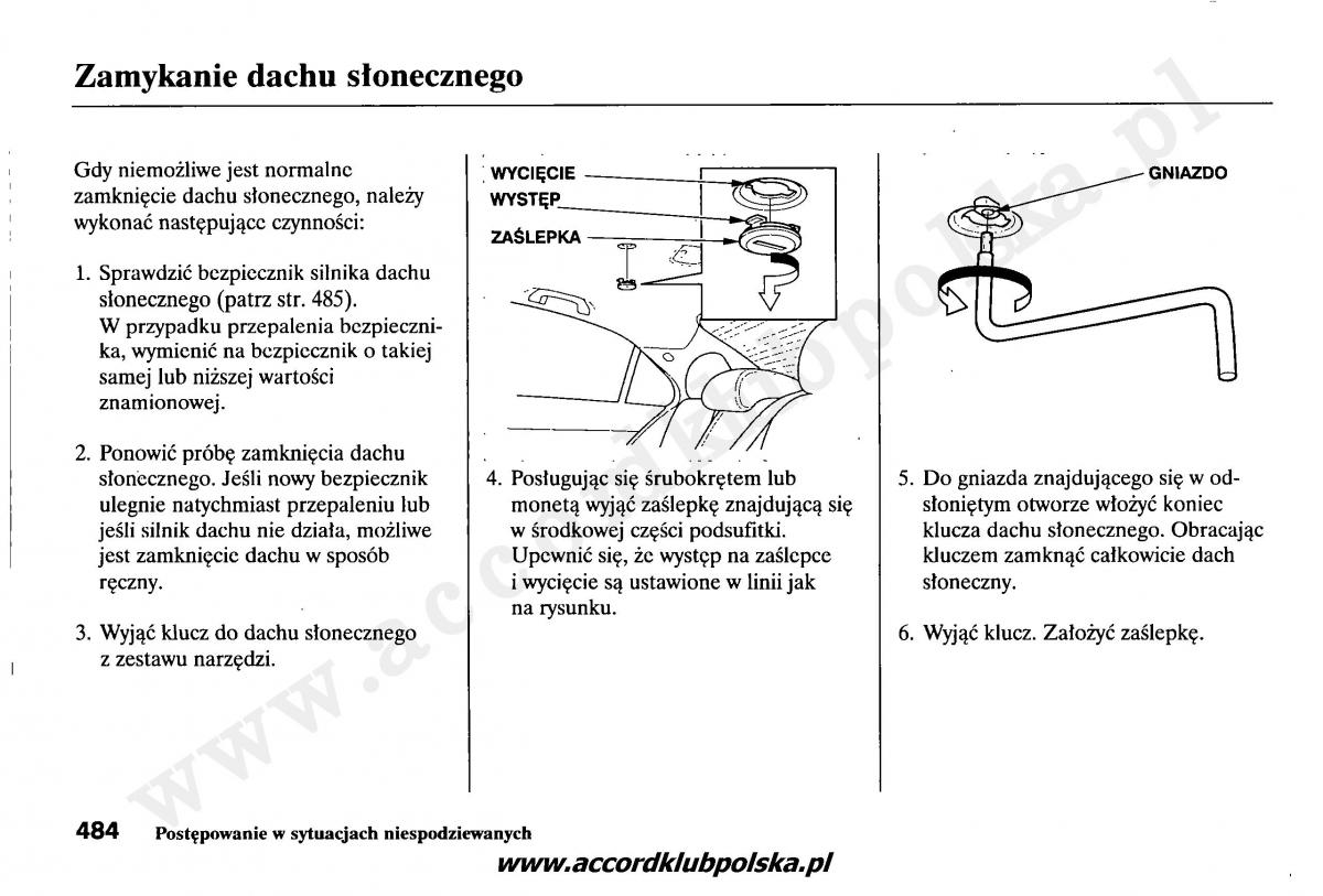 Honda Accord VII 7 instrukcja obslugi / page 488