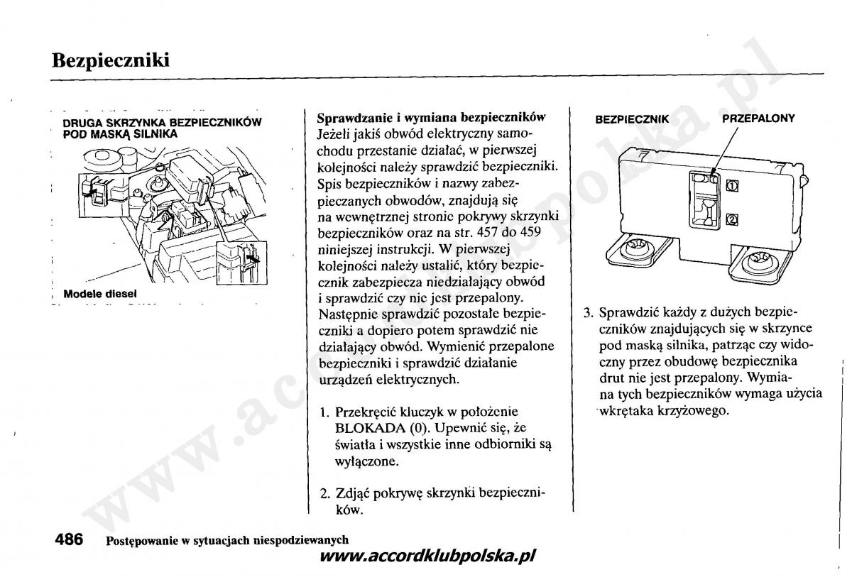 Honda Accord VII 7 instrukcja obslugi / page 490