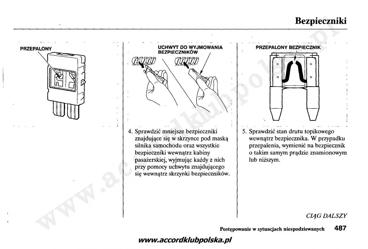 Honda Accord VII 7 instrukcja obslugi / page 491