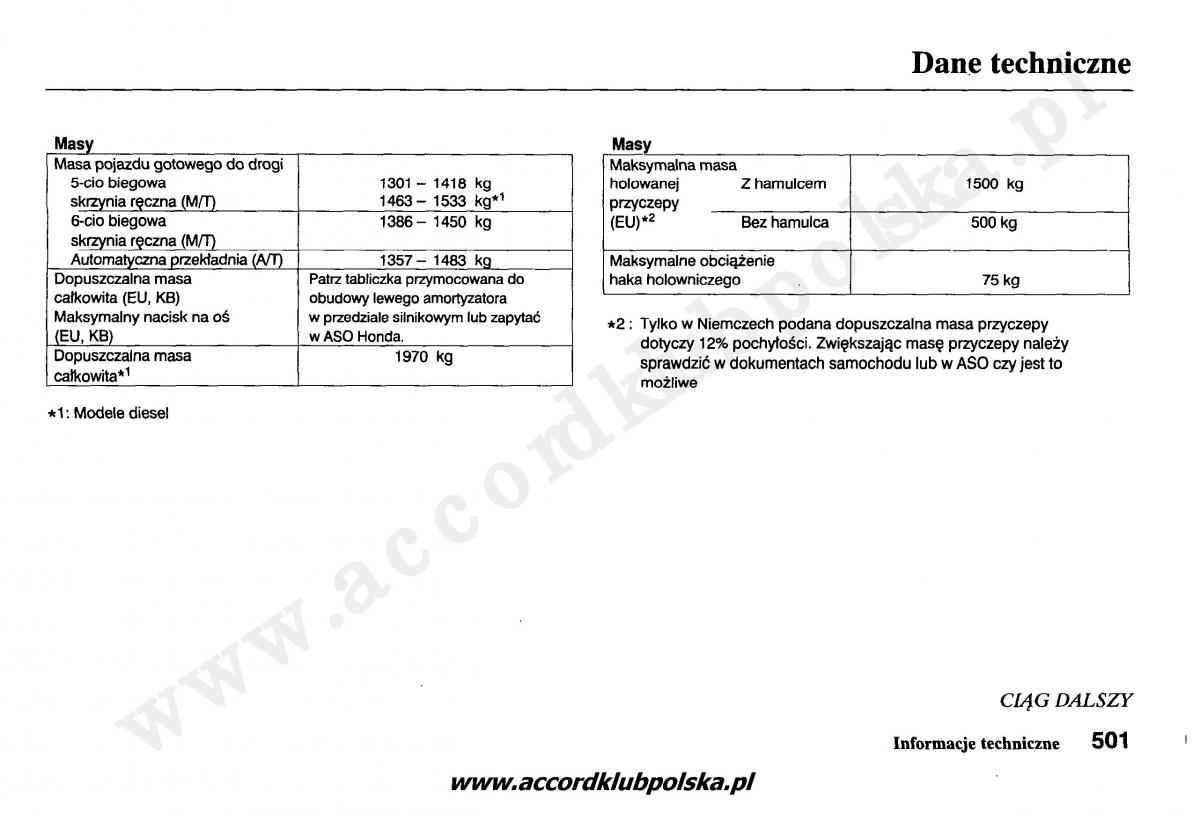 Honda Accord VII 7 instrukcja obslugi / page 505