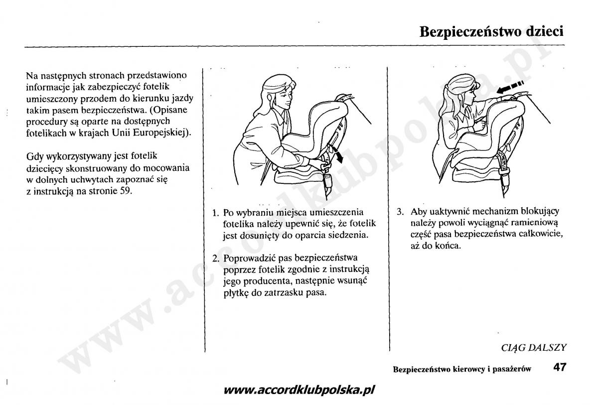 Honda Accord VII 7 instrukcja obslugi / page 51