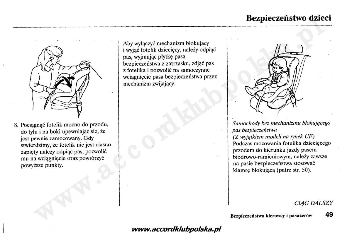 Honda Accord VII 7 instrukcja obslugi / page 53