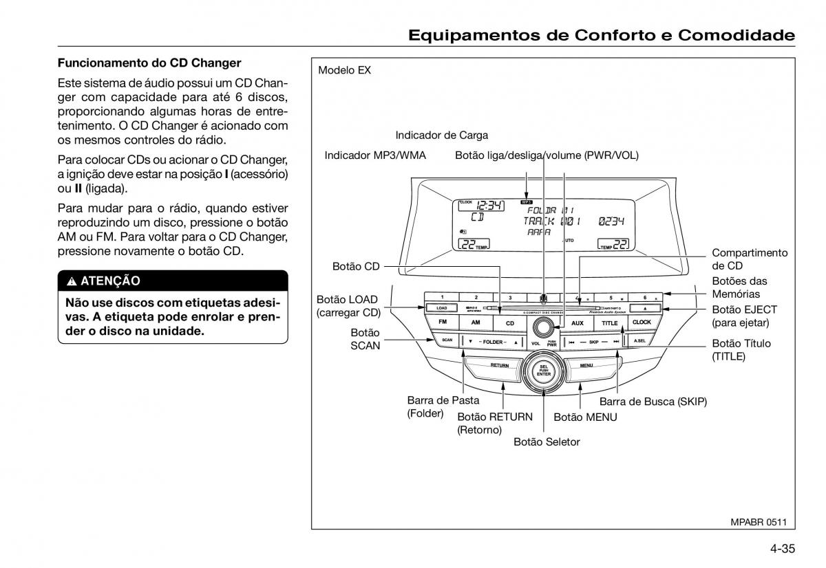 Honda Accord VII 7 manual del propietario / page 126