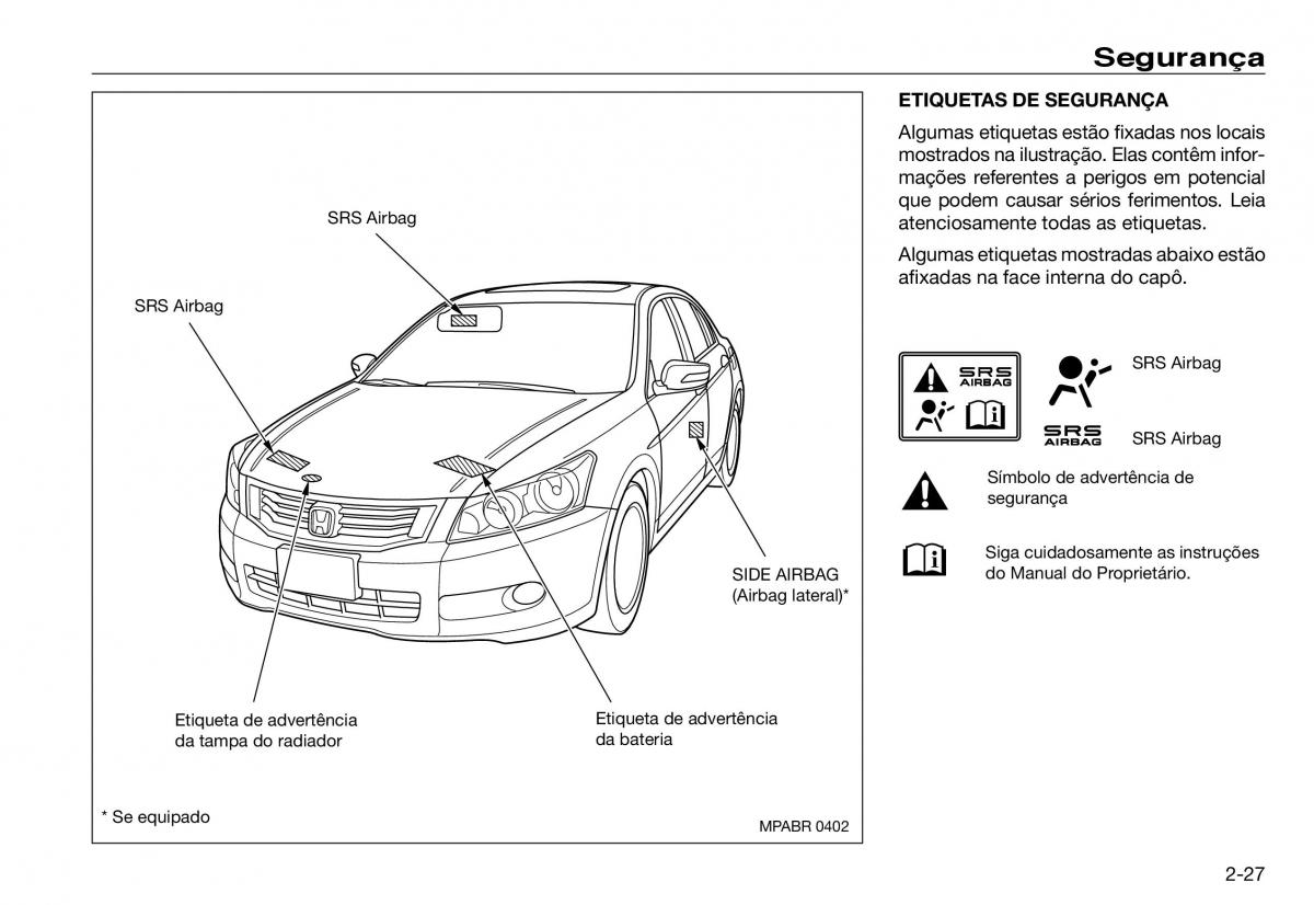 Honda Accord VII 7 manual del propietario / page 35