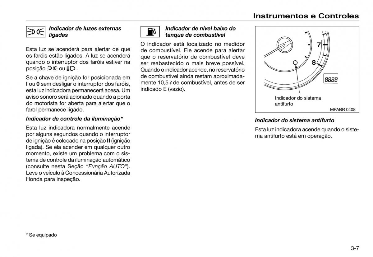 Honda Accord VII 7 manual del propietario / page 43