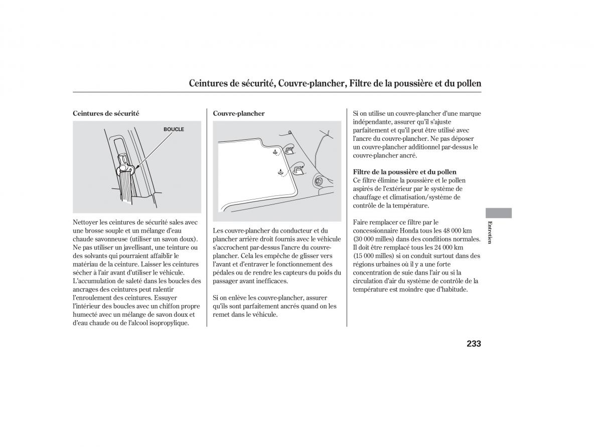 Honda Accord VII 7 manuel du proprietaire / page 224