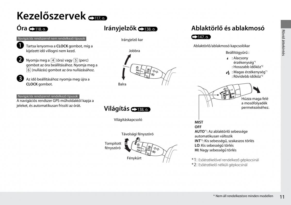 Honda Accord VIII 8 Kezelesi utmutato / page 12