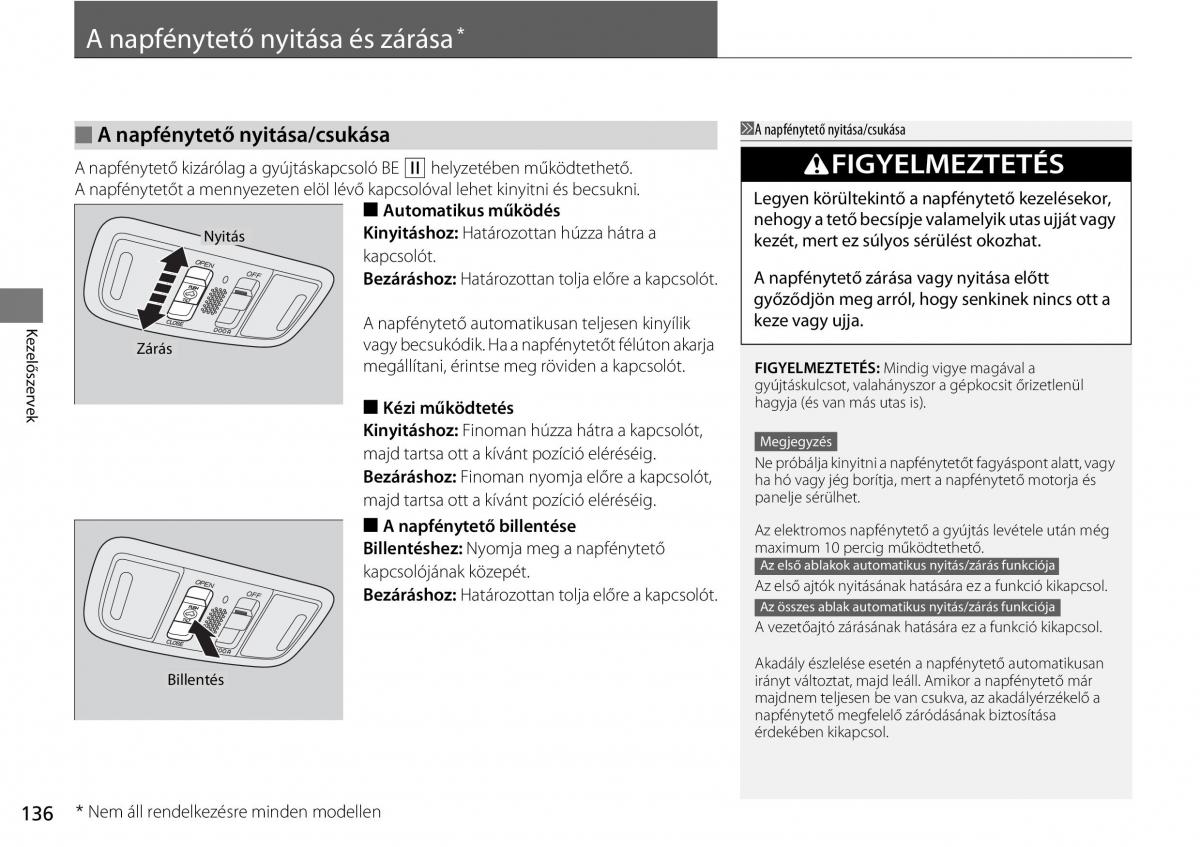 Honda Accord VIII 8 Kezelesi utmutato / page 137