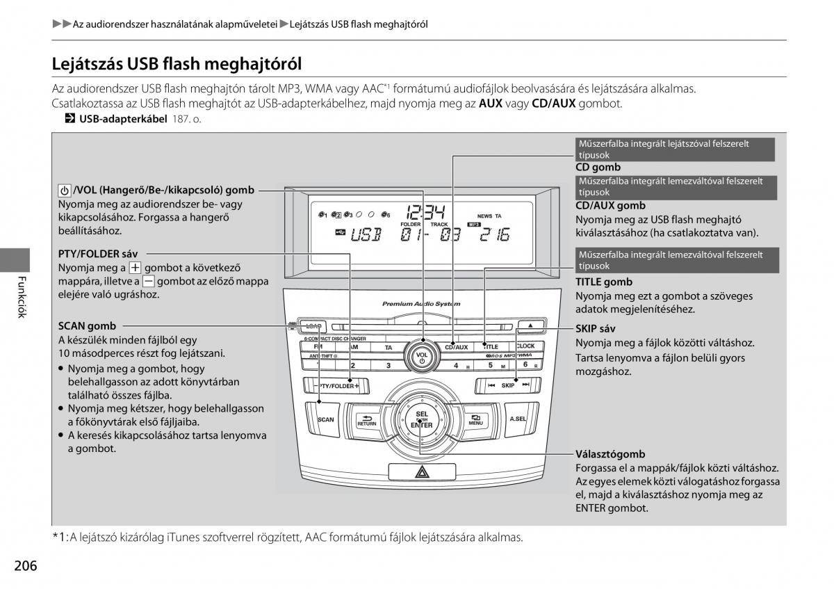 Honda Accord VIII 8 Kezelesi utmutato / page 207