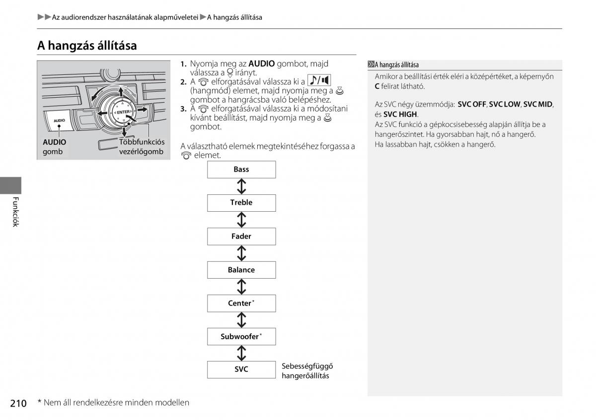 Honda Accord VIII 8 Kezelesi utmutato / page 211