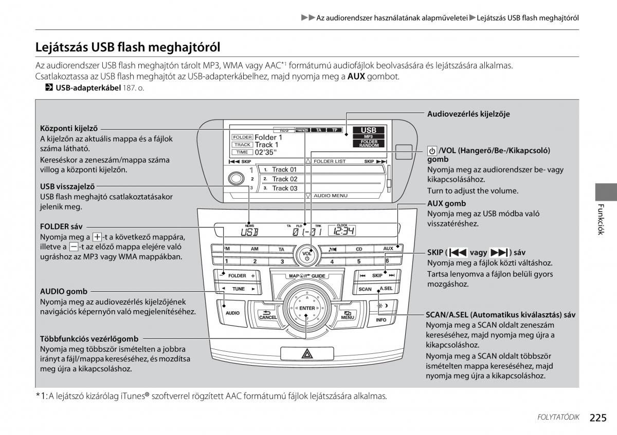 Honda Accord VIII 8 Kezelesi utmutato / page 226