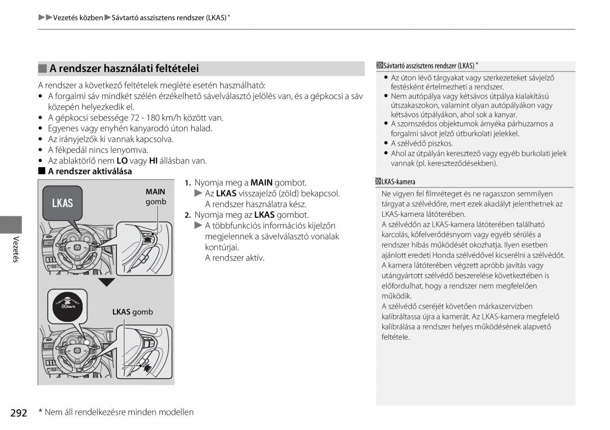 Honda Accord VIII 8 Kezelesi utmutato / page 293