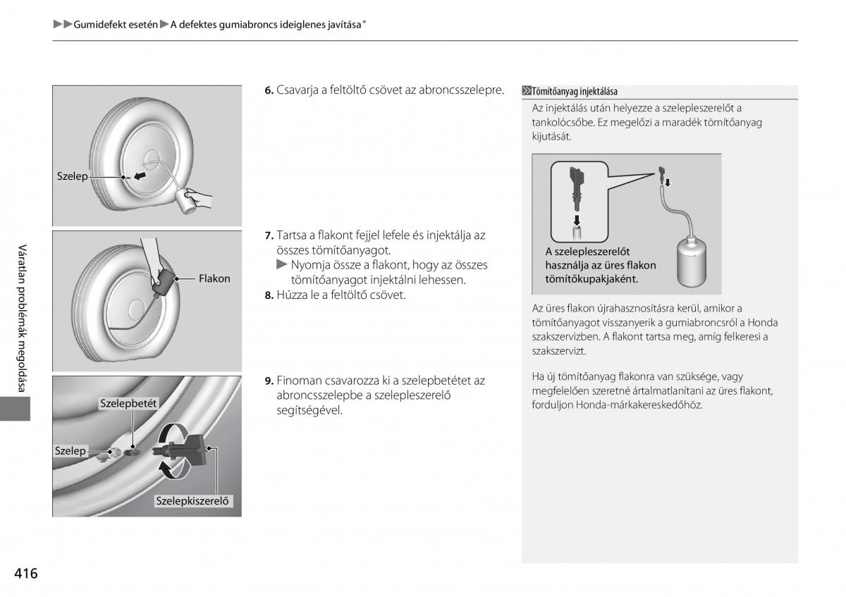 Honda Accord VIII 8 Kezelesi utmutato / page 417