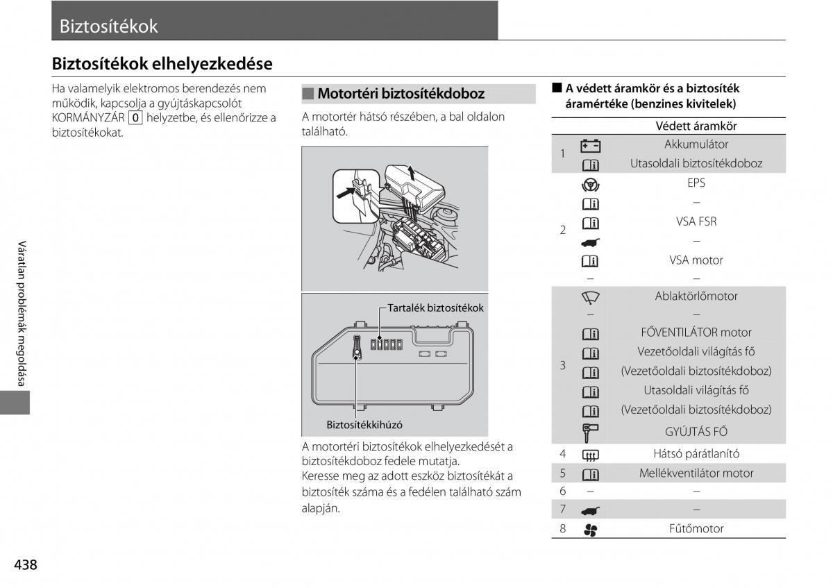 Honda Accord VIII 8 Kezelesi utmutato / page 439