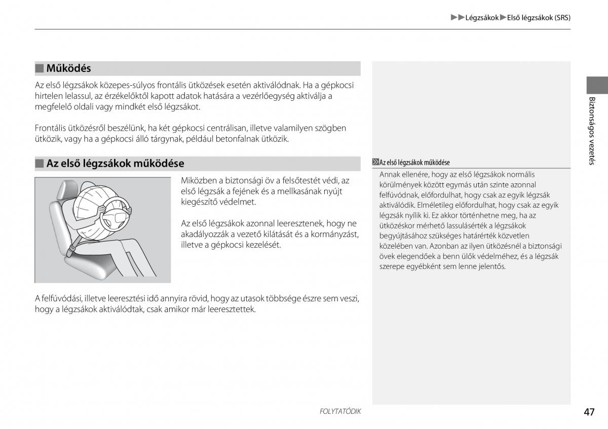 Honda Accord VIII 8 Kezelesi utmutato / page 48