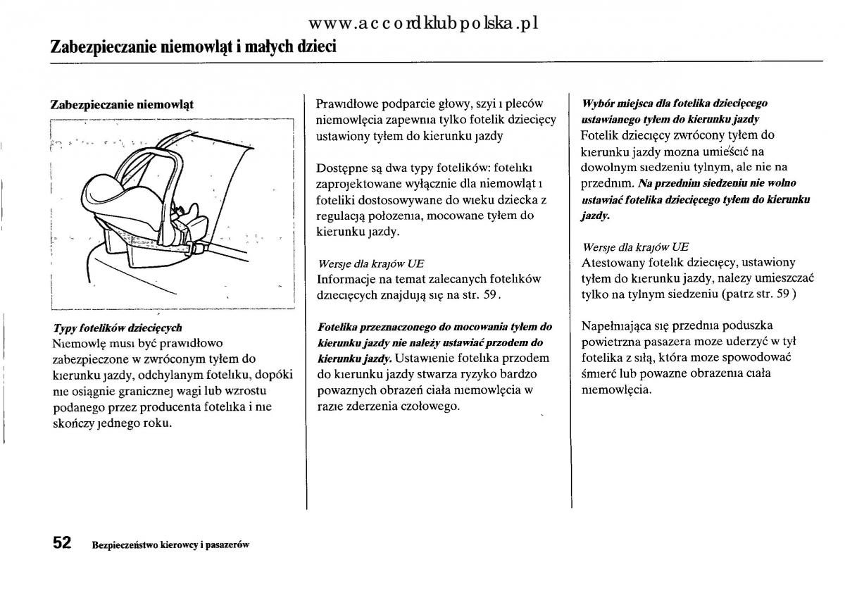 Honda Accord VIII 8 instrukcja obslugi / page 58