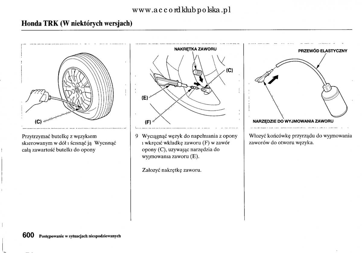 Honda Accord VIII 8 instrukcja obslugi / page 606