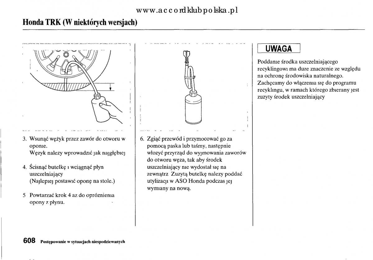 Honda Accord VIII 8 instrukcja obslugi / page 614